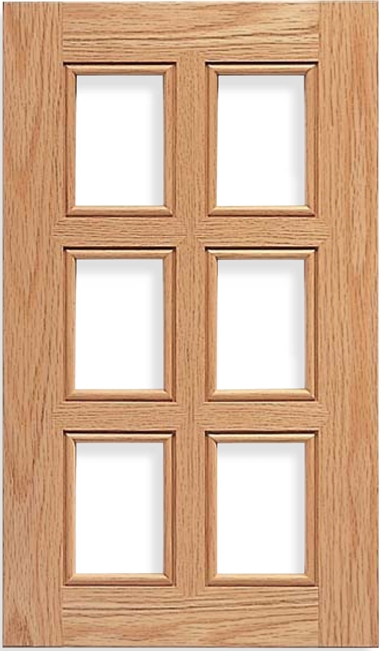 Cascade Red Oak French Lite Cabinet Door
