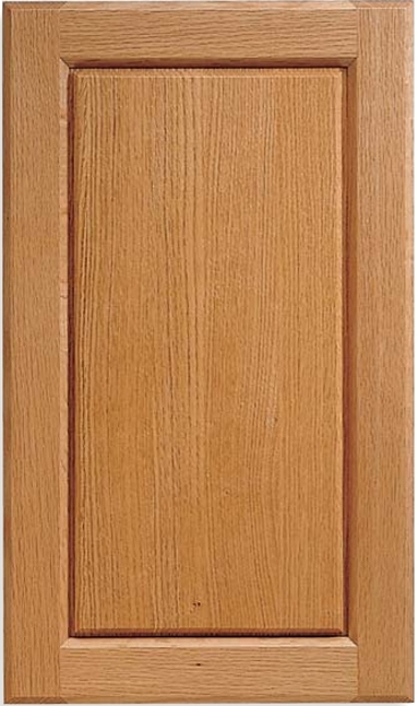Century V-Panel Straight Grain Red Oak Door