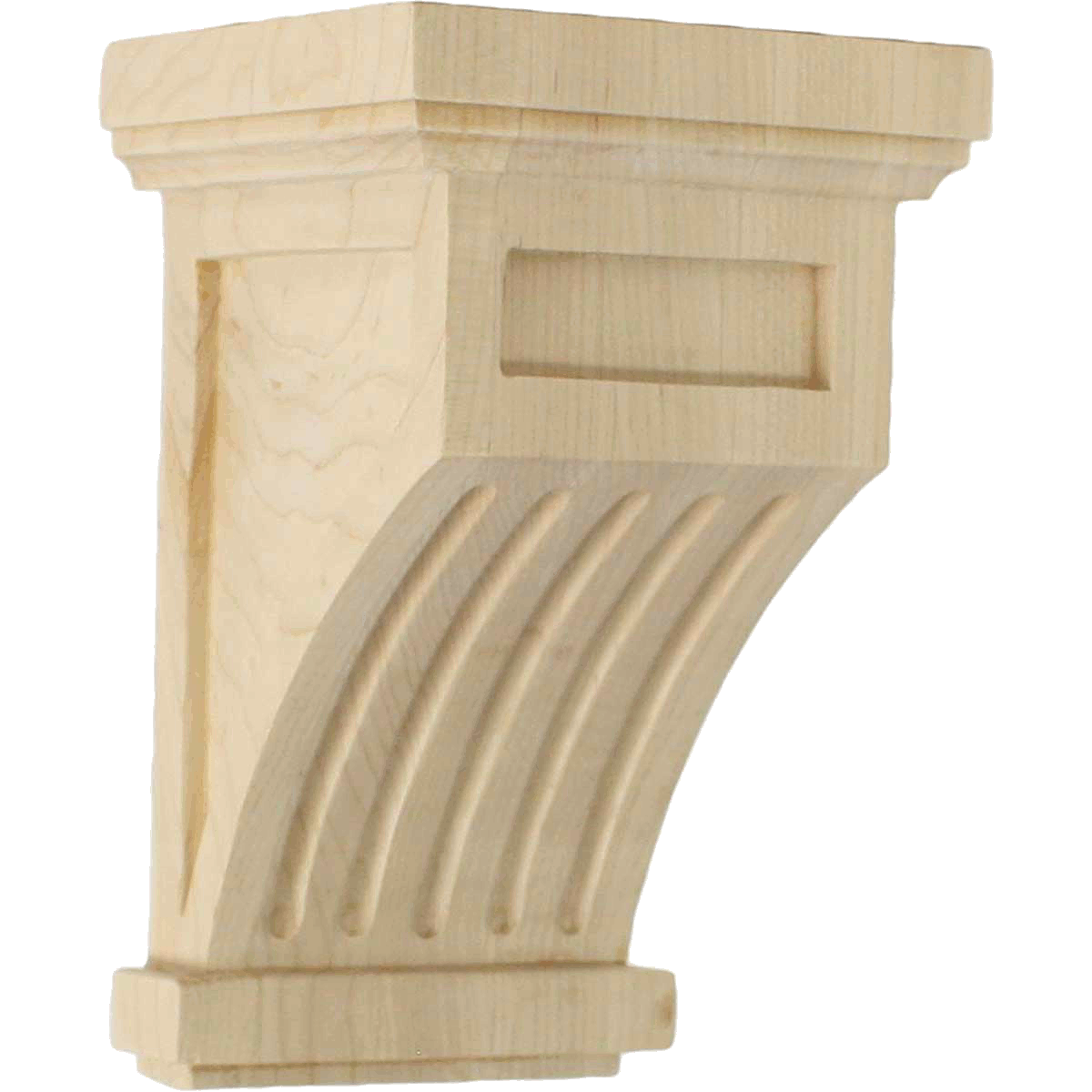 COR04X04X07FL Fluted Corbel 4 1/4"W x 4 1/4"D x 7"H