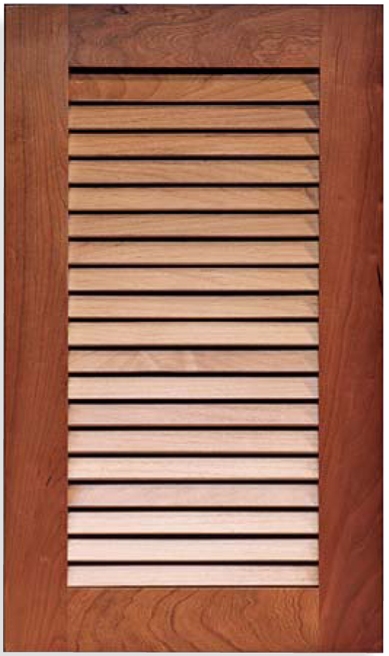 True Open Louvered Style Cabinet Door